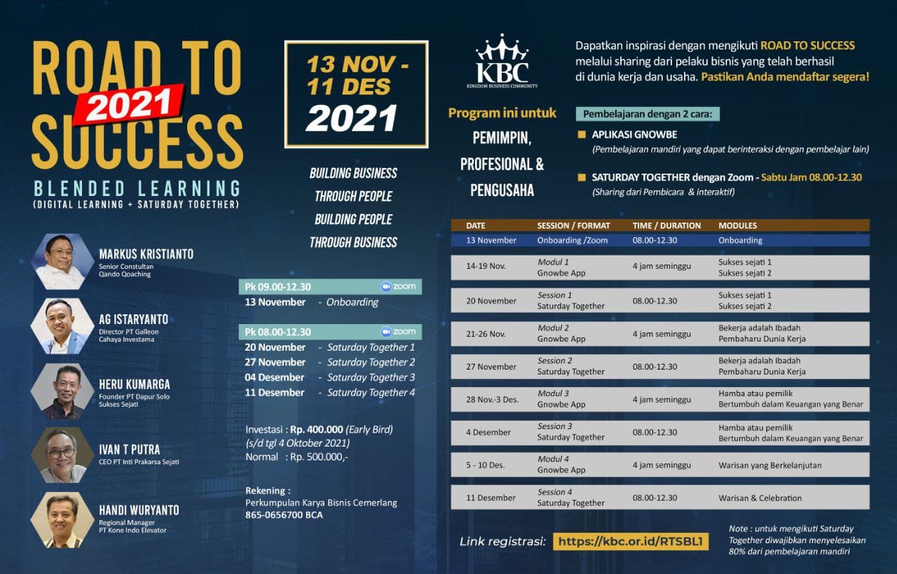 Road to Success Blended Learning (RTS BL)  Batch 1