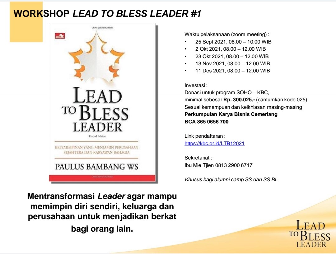 Lead To Bless Leader Batch 1