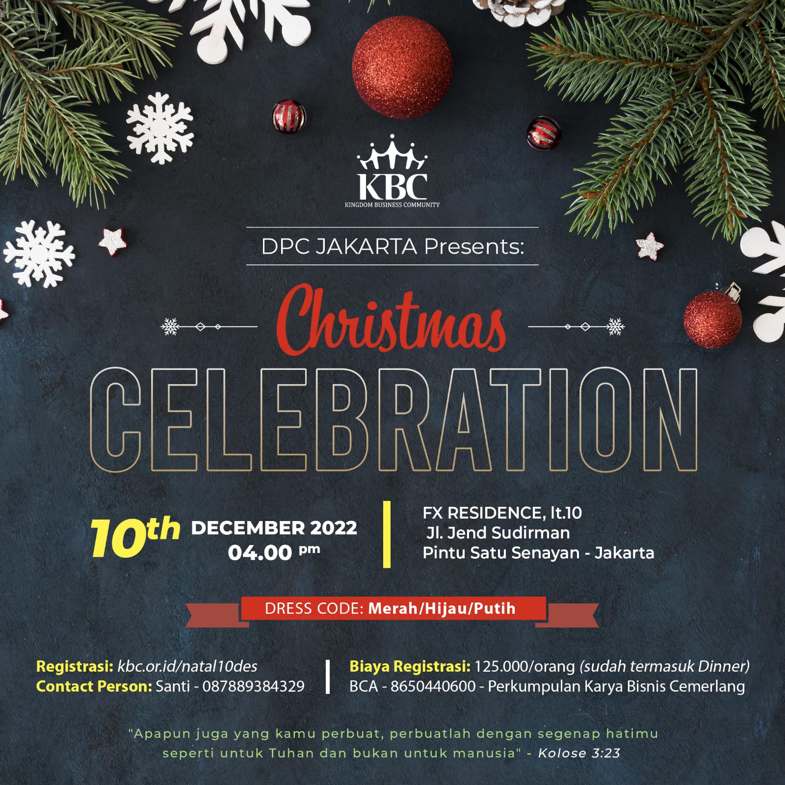 CHRISTMAS CELEBRATION KBC JAKARTA