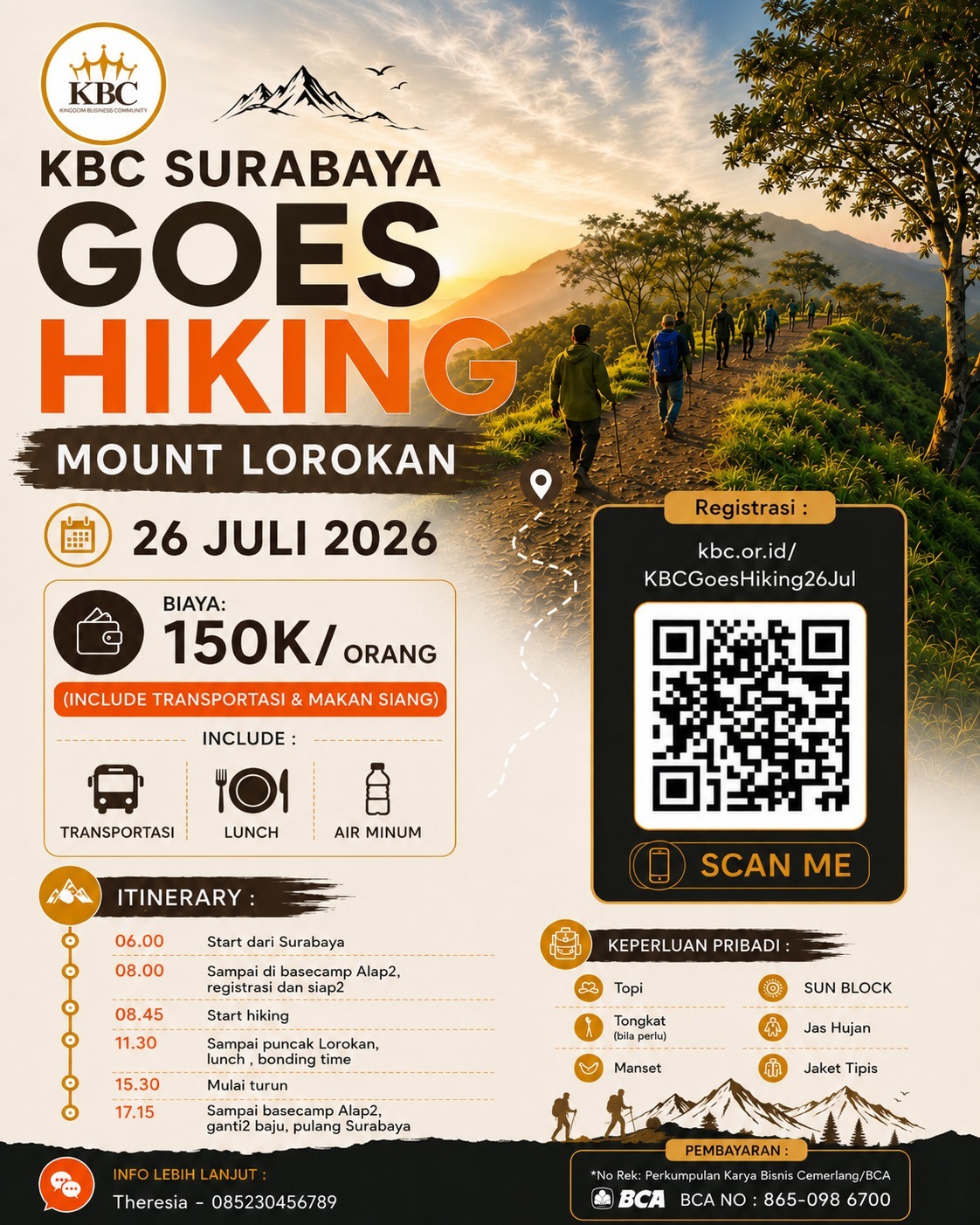 KBC Surabaya GOES HIKING Mount Lorokan