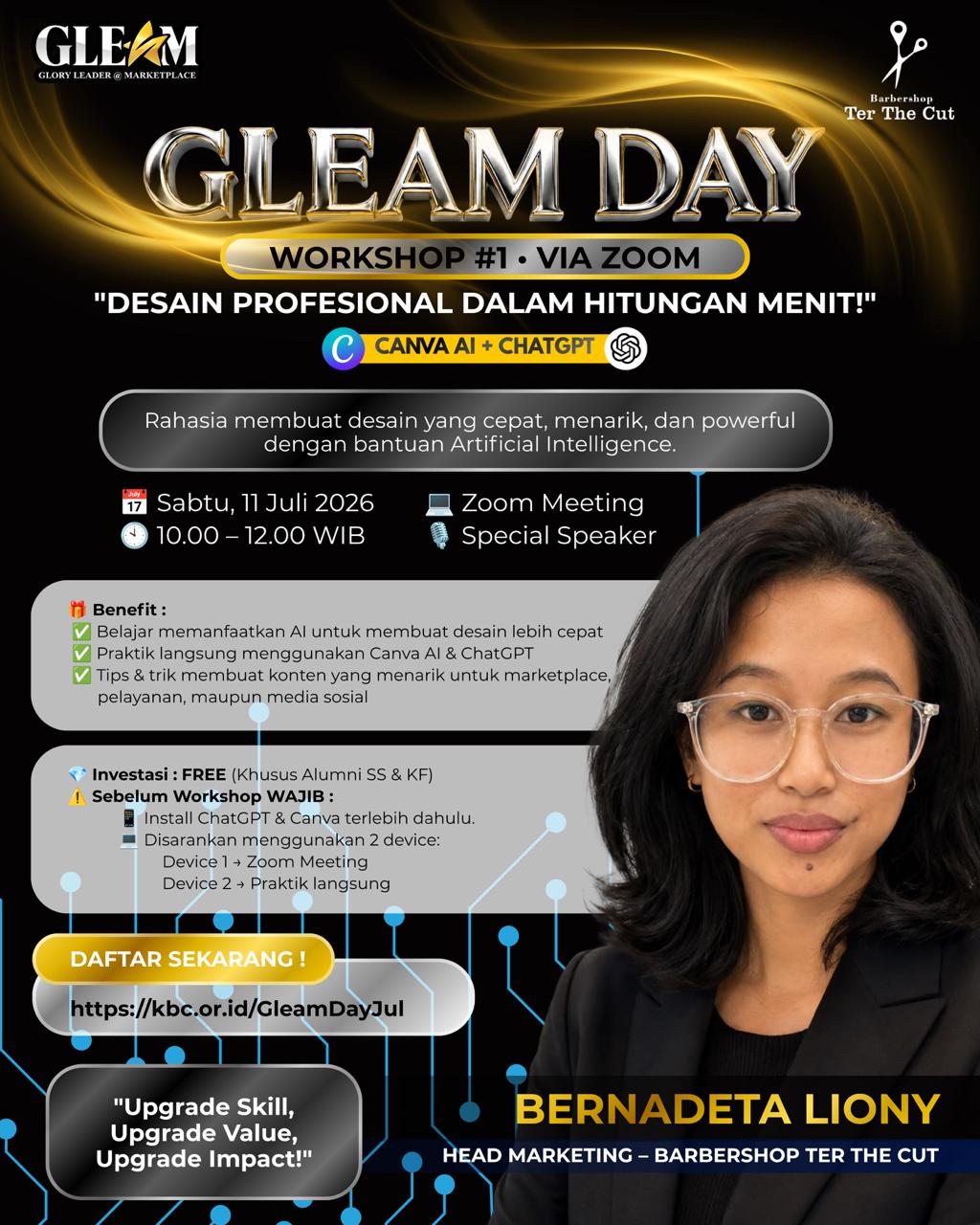 GLEAM DAY - Design Profesional dalam Hitungan Menit!